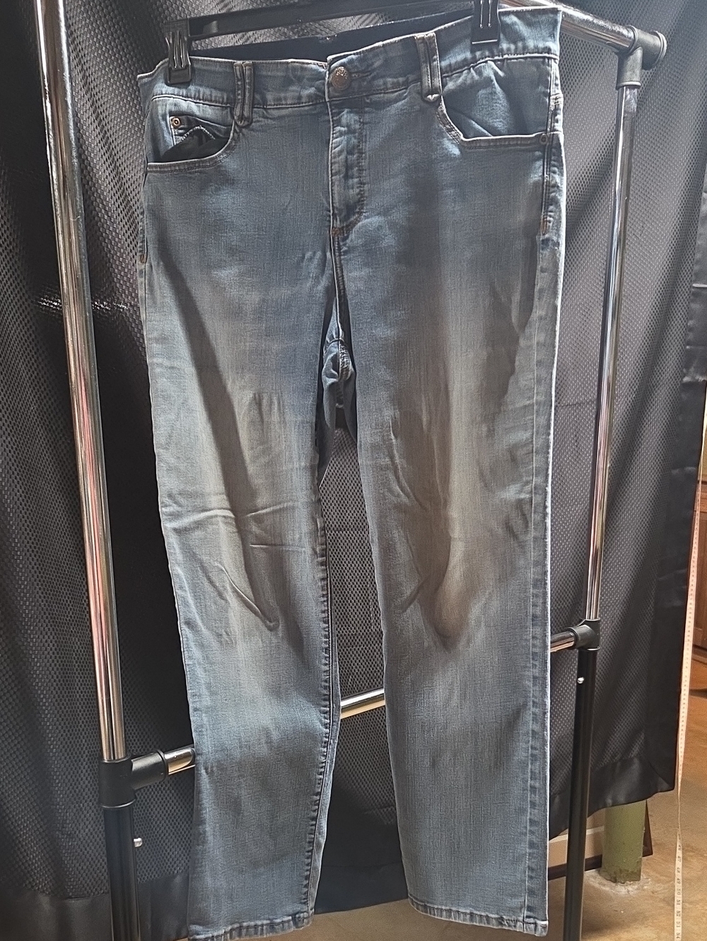 Ruby Rd. Wimens Straight Jeans - Light Blue Wash